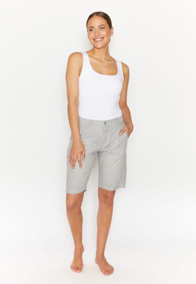 Melierte Shorts Capri Straight