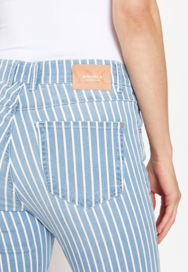 Jeans Skinny Ankle Zip mit Streifen