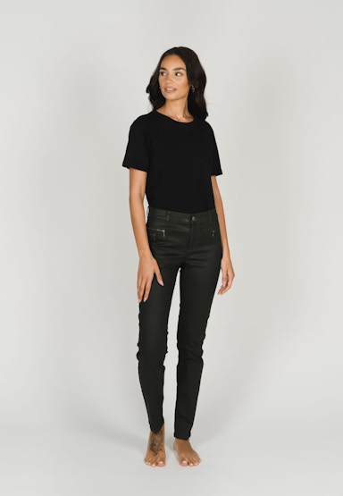 Hose Malu Zip mit Lederoptik