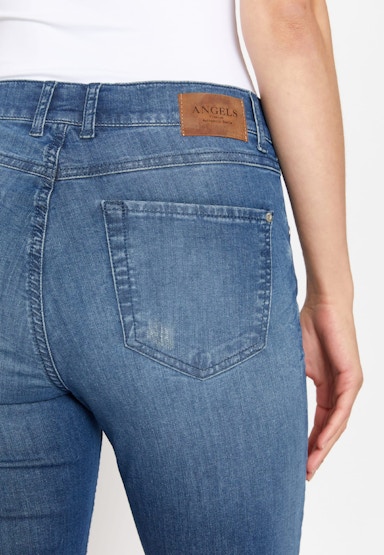 Slim-Jeans Skinny Ankle Zip Fringe