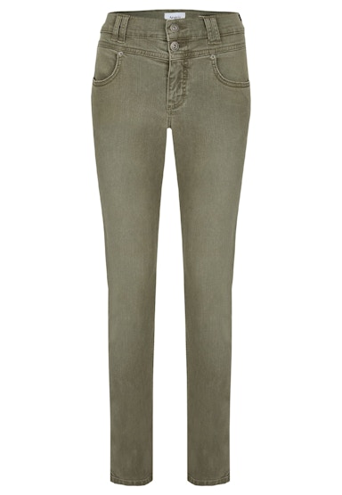 Jeans Skinny Button mit Coloured Denim