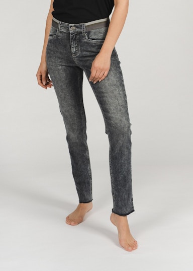 Jeans Skinny Sporty Fringe mit elastischem Bund