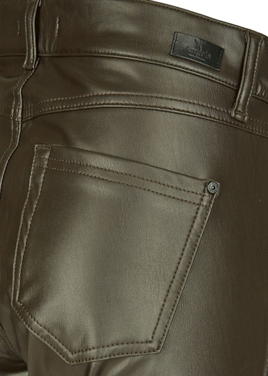 Lederimitathose Skinny Pocket Zip in Uni-Design
