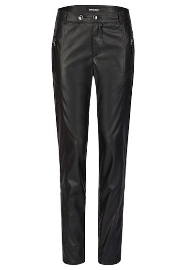 Lederimitathose Slim mit Ziernähten
