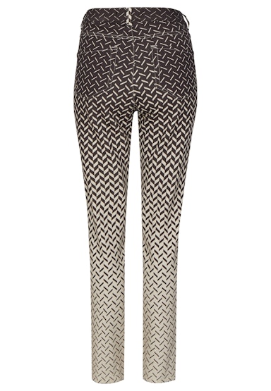 Stoffhose Skinny Authentic mit grafischem Fischgrät-Muster