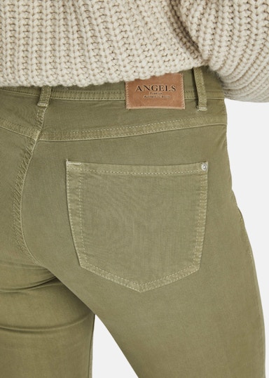Jeans Ornella Button mit unifarbenem Stoff