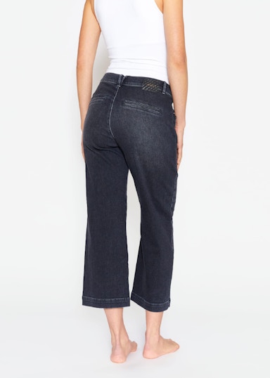 Jeans Detail Culotte mit Front-Naht