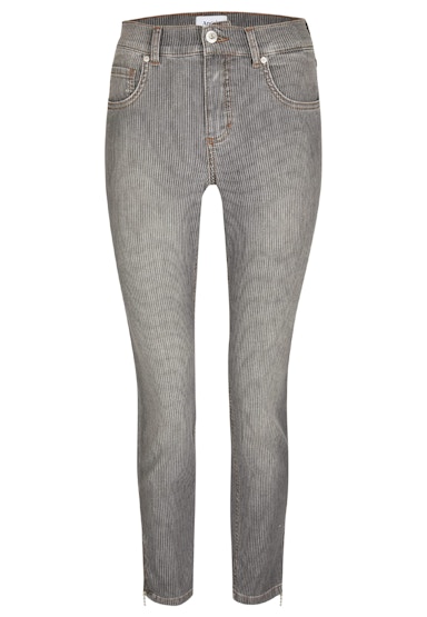 Jeans Skinny Ankle Zip mit Streifenmuster