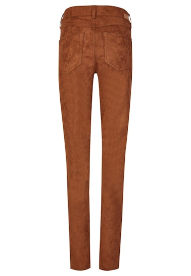 Faux leather skinny pants in solid design