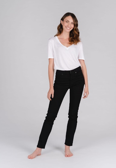 Jeans Cici mit cleanem Denim