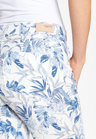 Jeans Ornella with palm tree print