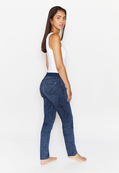 Jeans One Size with paisley pattern
