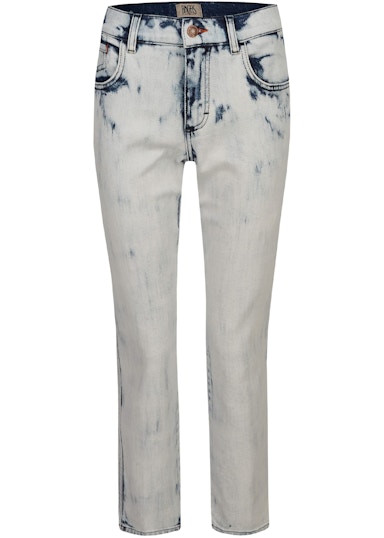 Straight-Jeans Darleen mit unifarbenem Stoff