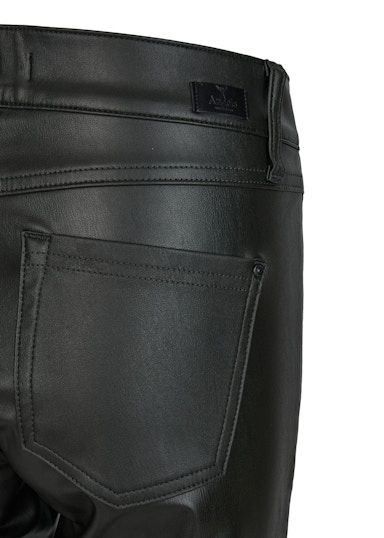 Lederimitathose Skinny Pocket Zip in Uni-Design