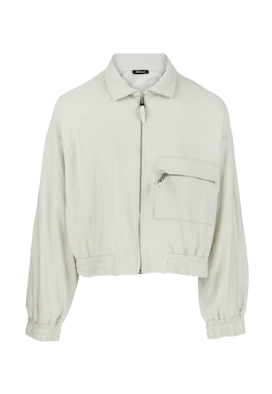 Solid blouson with front pocket