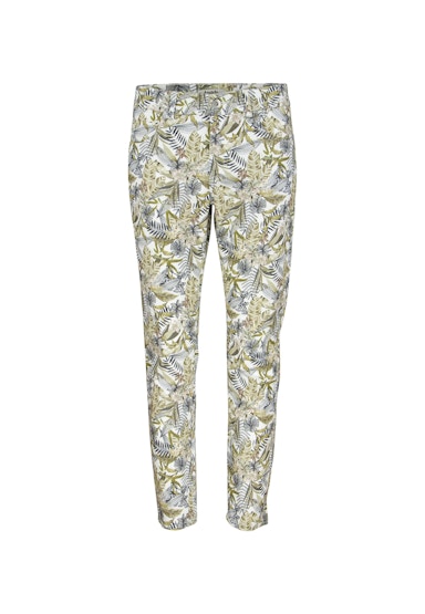 Pants Ornella with tropical print