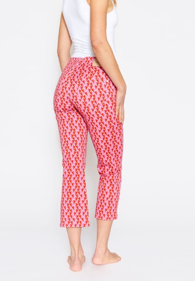 Pants cropped bootcut with print