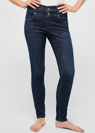 Jeans Skinny Button mit authentischem Denim