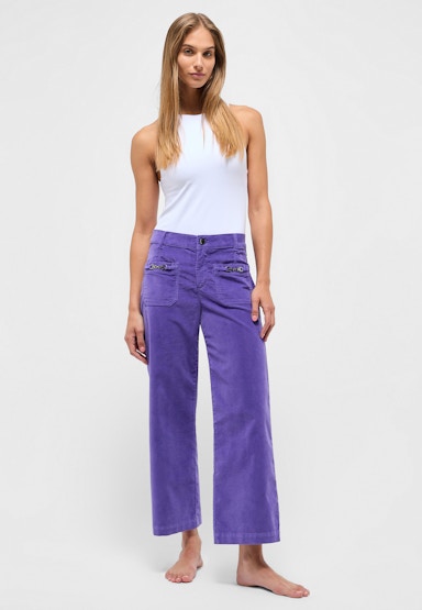 Pants Pocket Culotte with velvet fabric