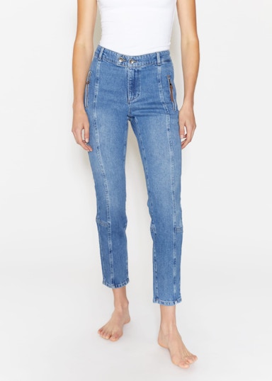 Jeans Slim mit Zipper-Taschen