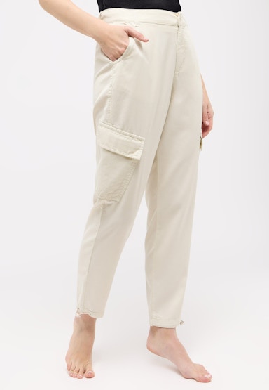 Alma Crop Cargo trousers with Summer Tencel