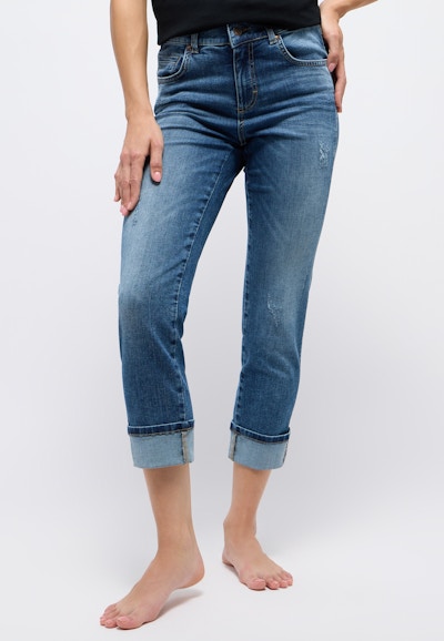 Jeans Cici Crop Glam mit Ziersteinen