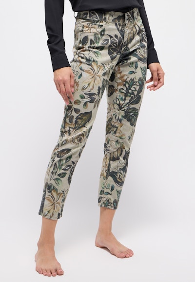 Jeans Ornella with floral pattern