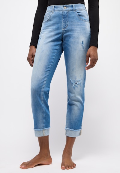 Destroyed-Jeans Darleen Crop TU Fringe