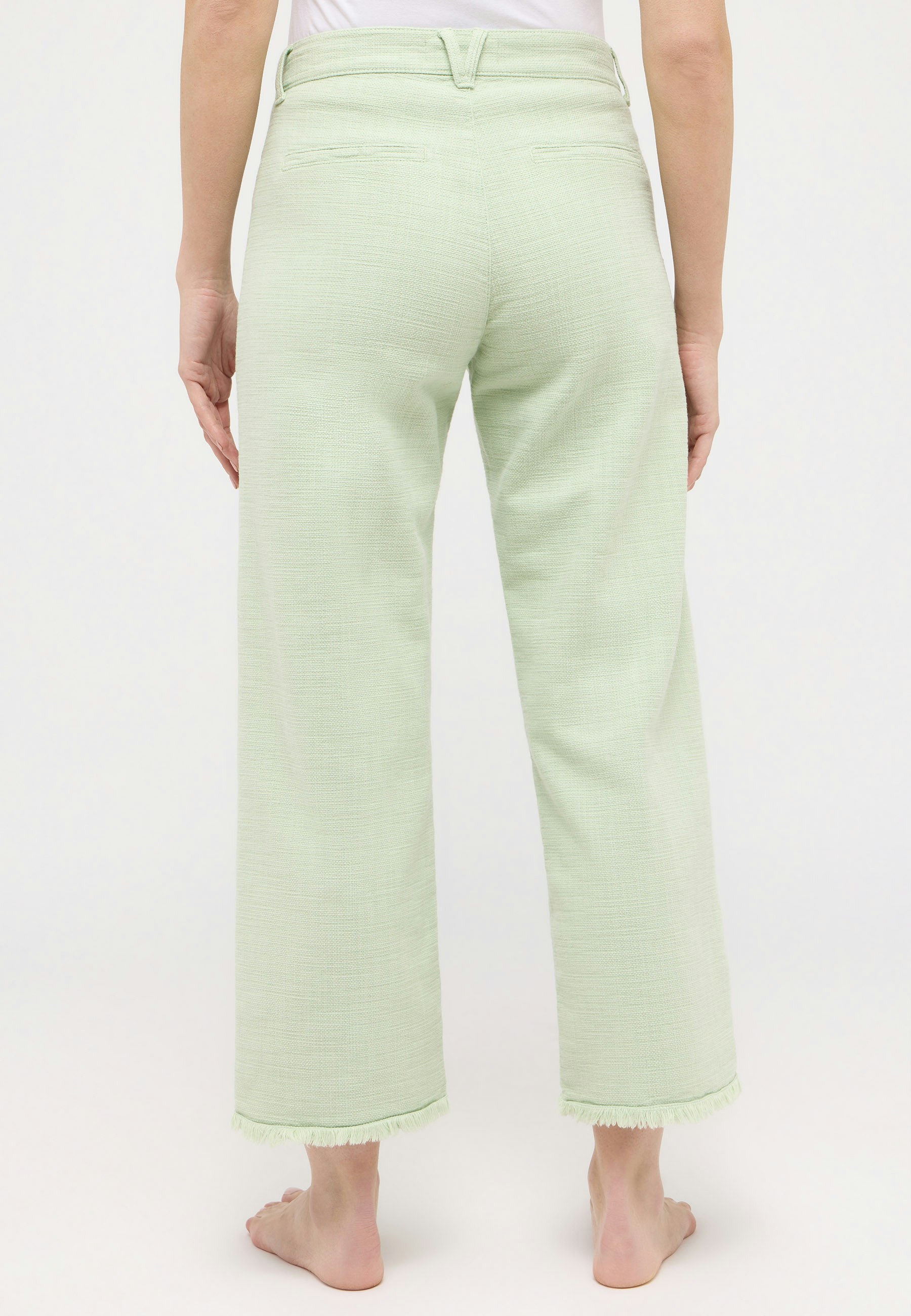 Pants Pocket Culotte with fringe hem