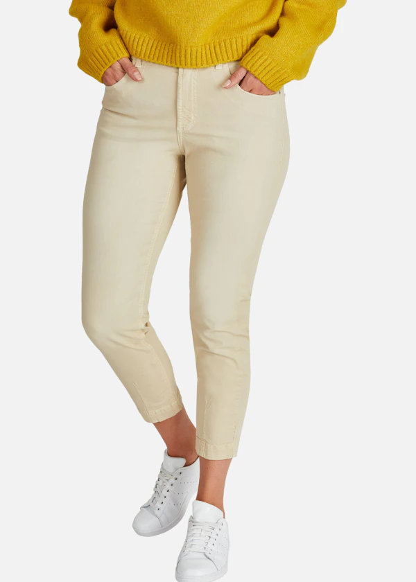 Jeans Tama Cropped mit teilelastischem Bund