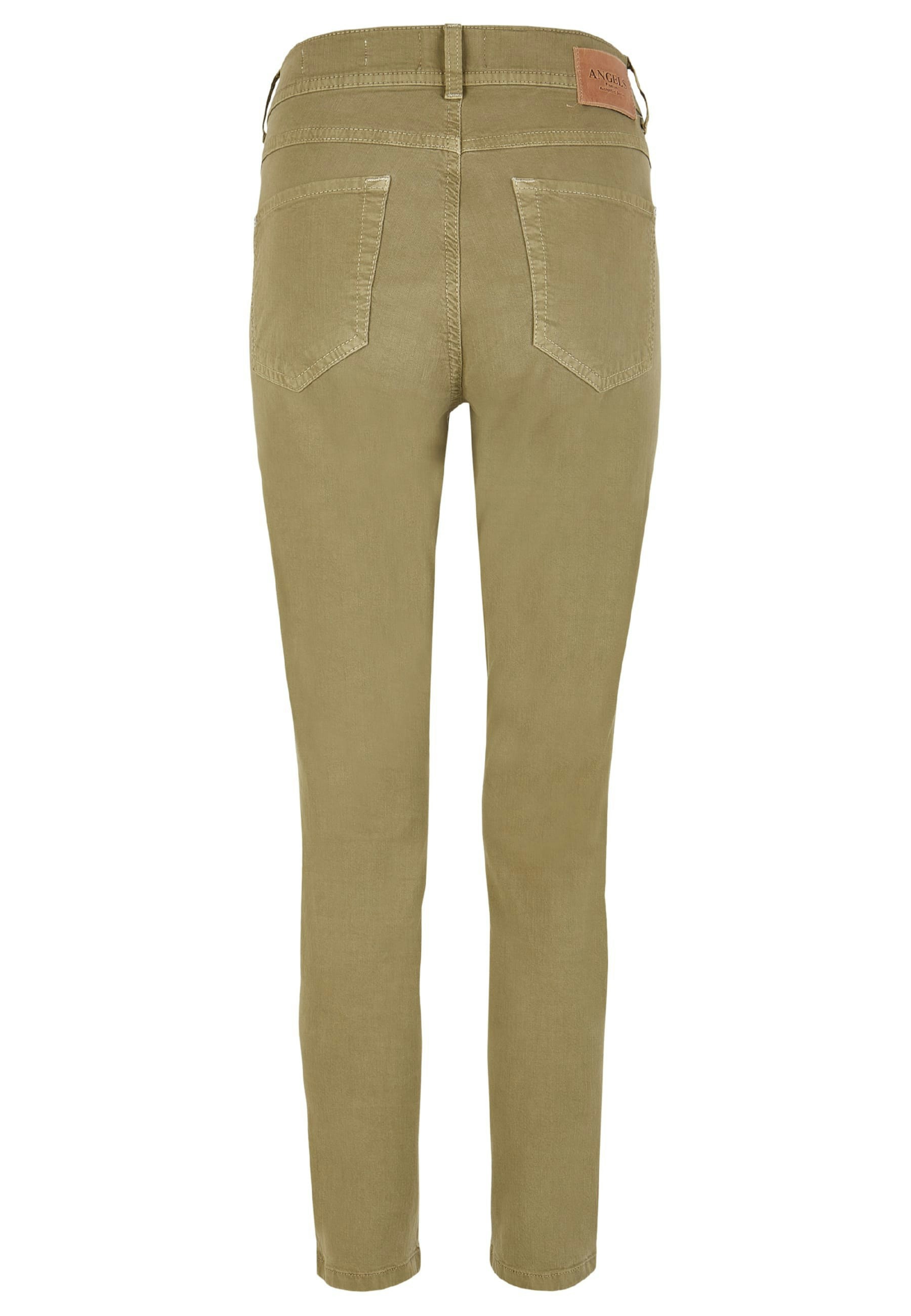 Jeans Ornella Button mit unifarbenem Stoff