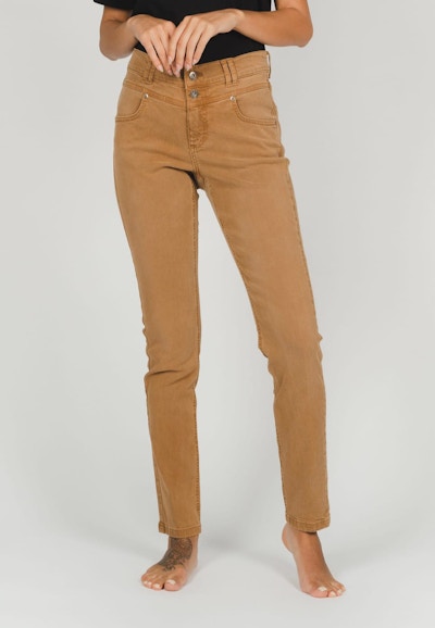 Jeans Skinny Button with colored denim