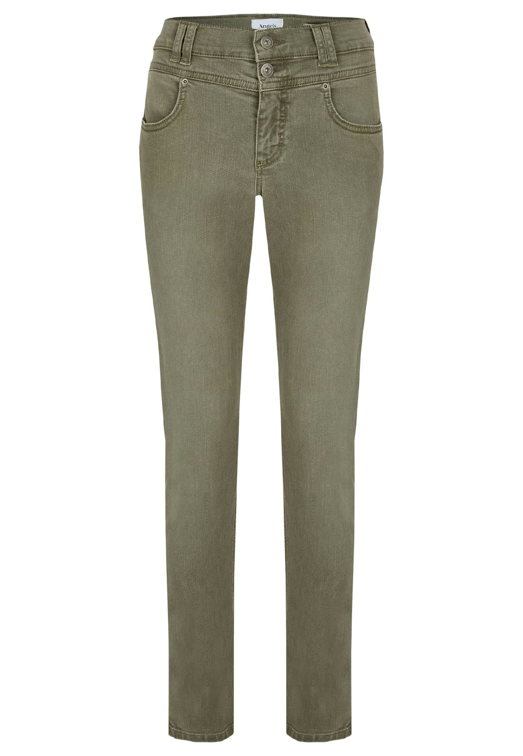 Jeans Skinny Button with colored denim