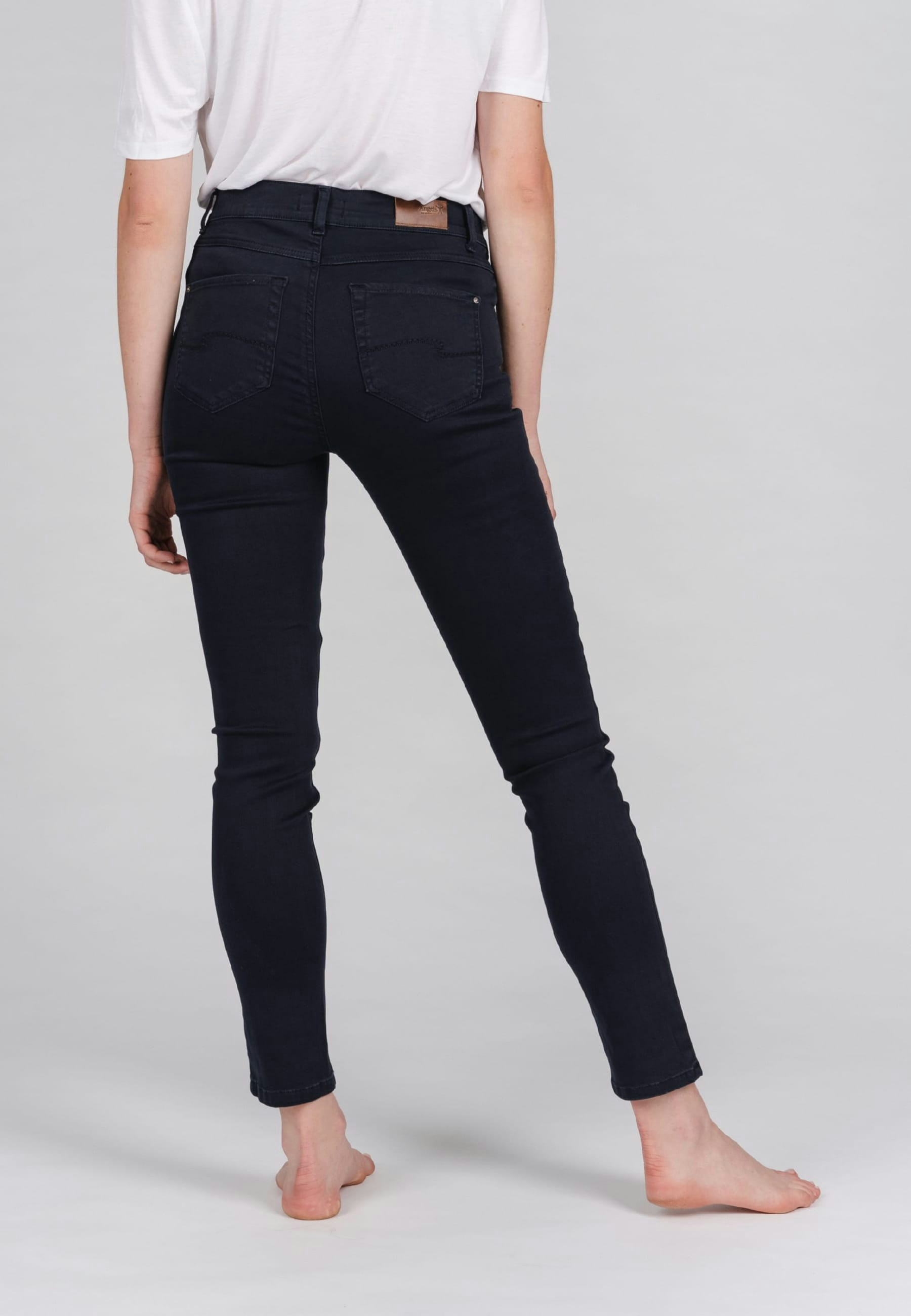 Jeans Skinny mit unifarbenem Design