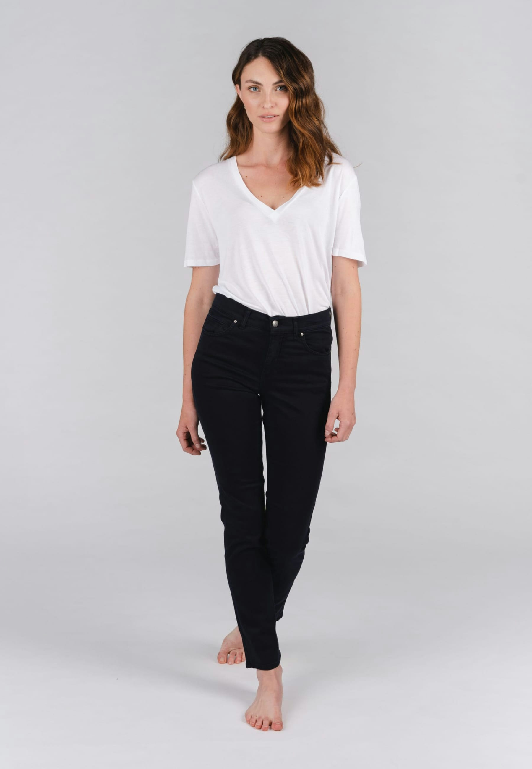 Jeans Cici with solid-colored design