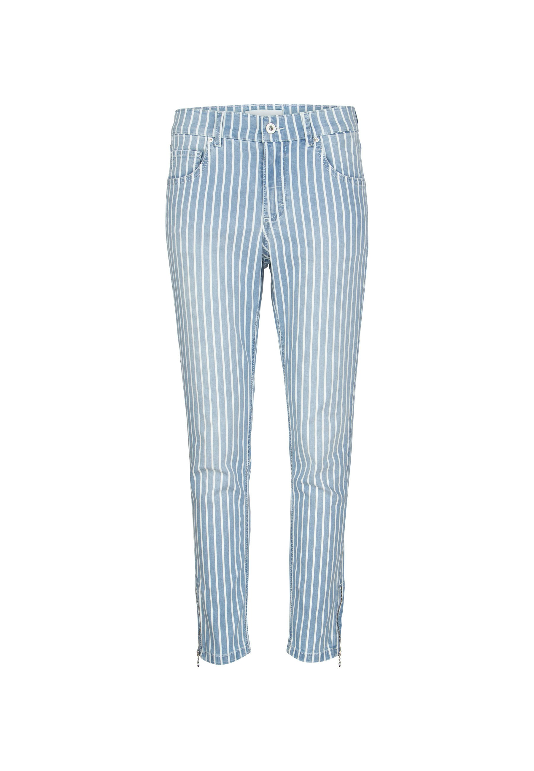 Jeans Skinny Ankle Zip with stripes