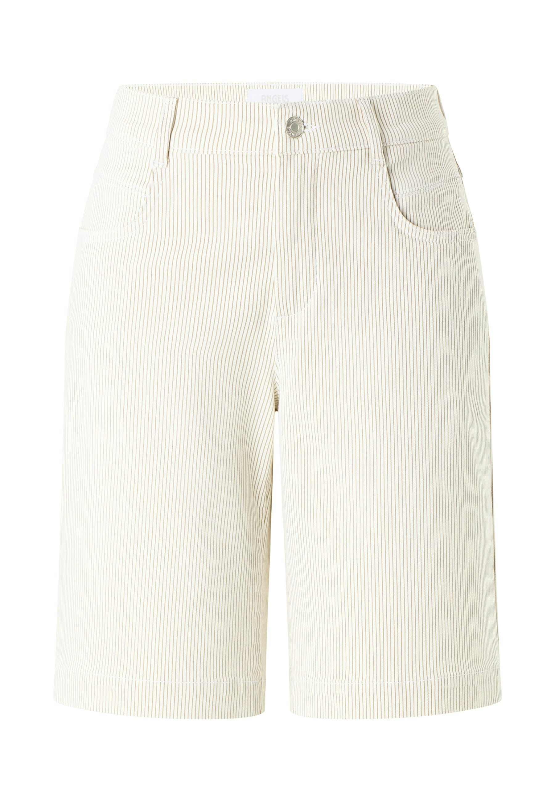 Jeans Wide Leg Short mit Streifen