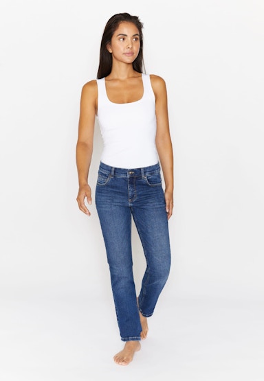 Jeans Cici mit Used-Waschung