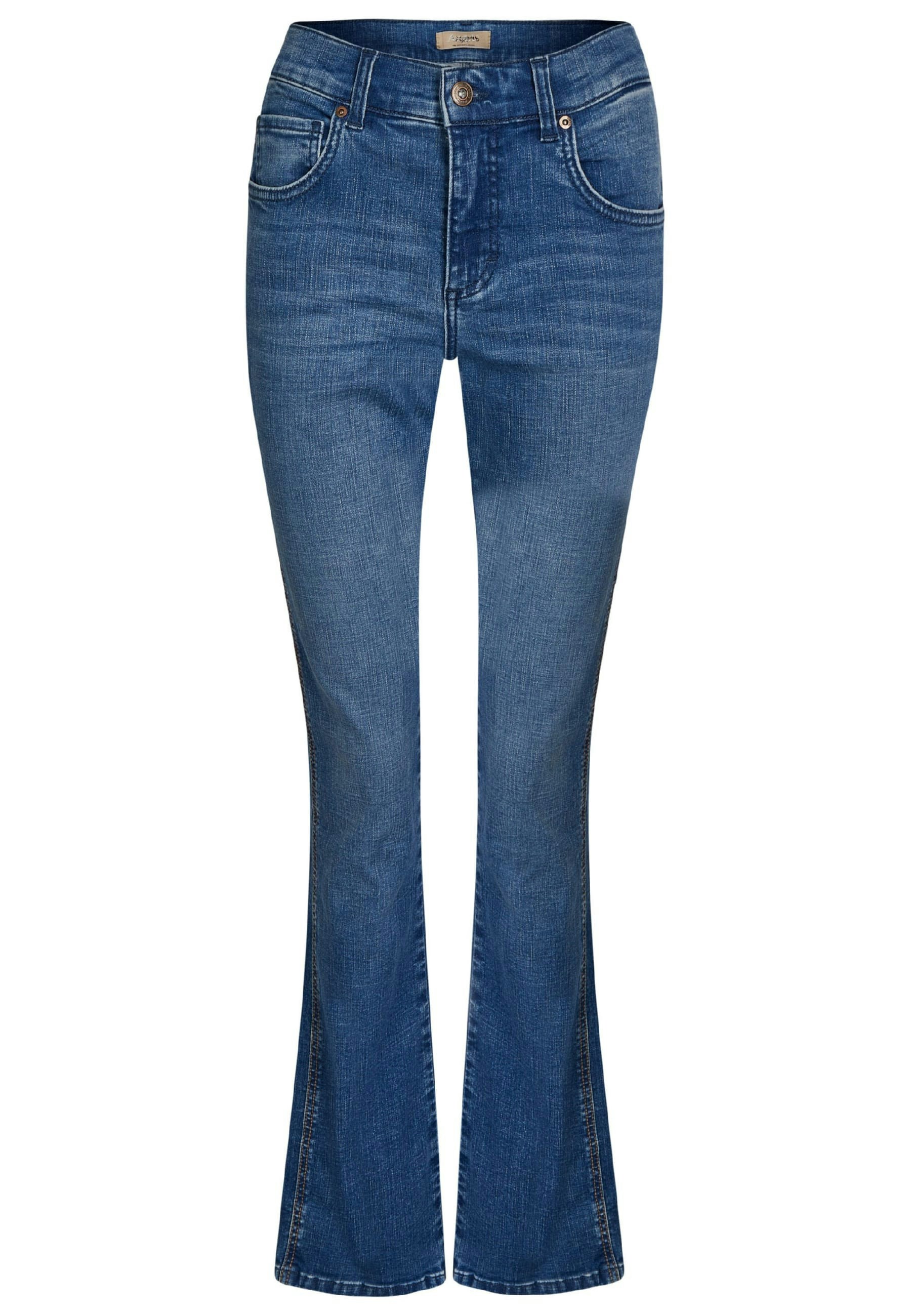 Schlagjeans Leni mit Logo-Applikation