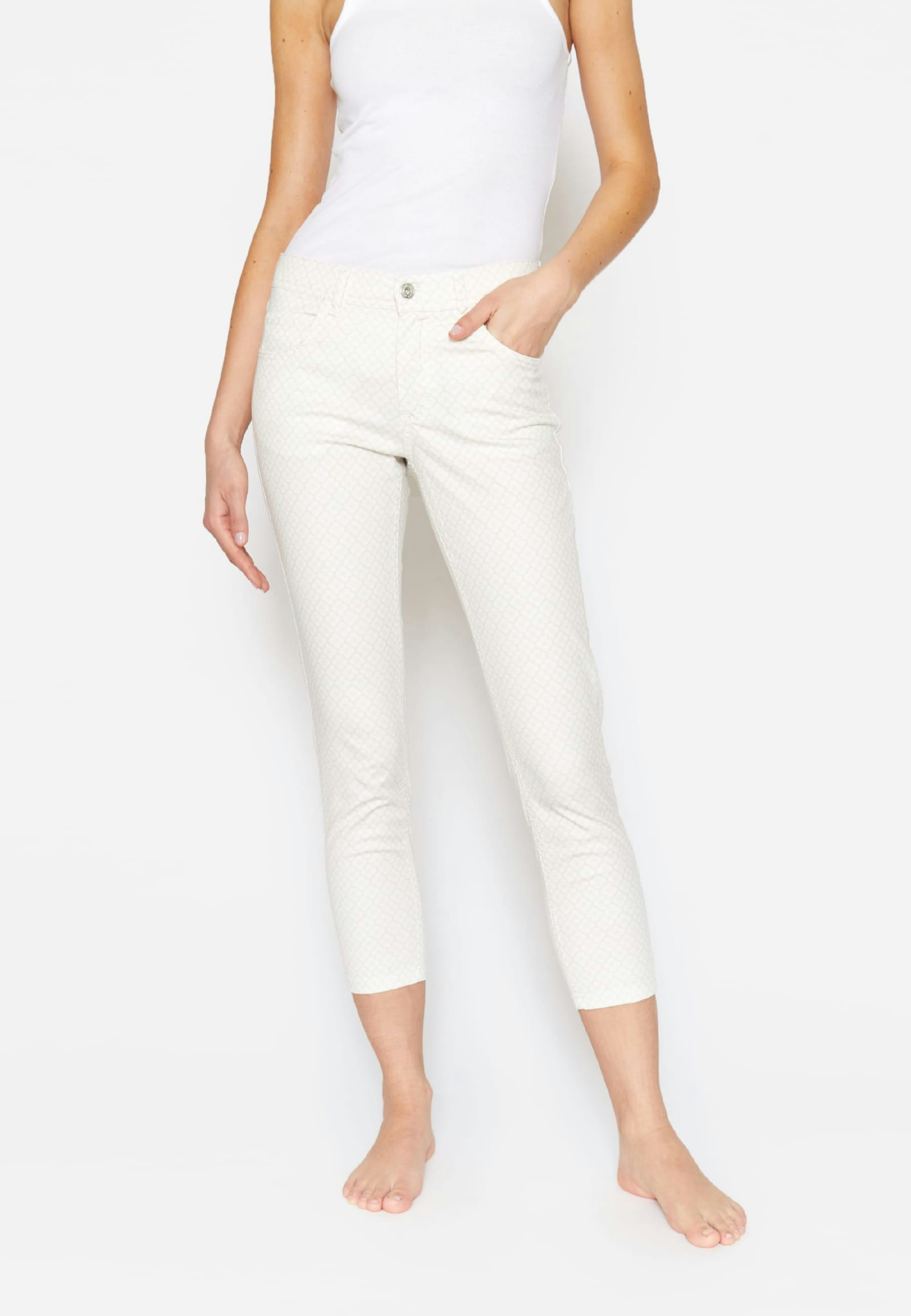 Hose Ornella mit Blumen-Muster