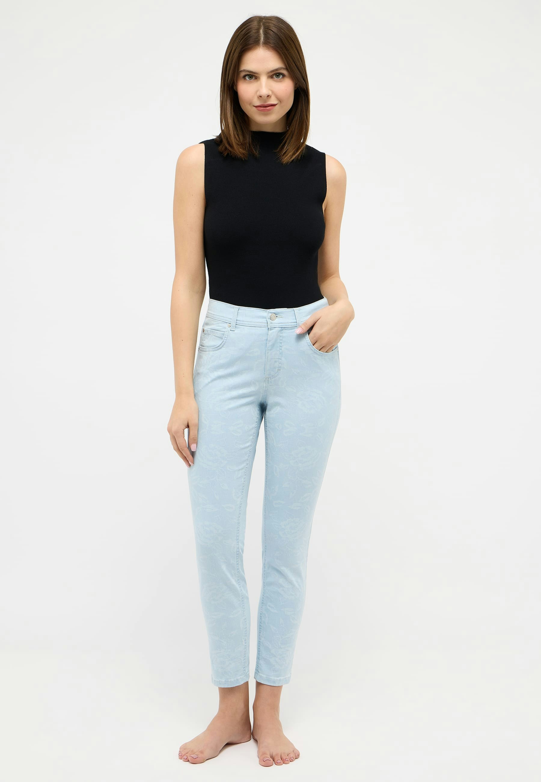 Jeans Ornella mit Laser Print