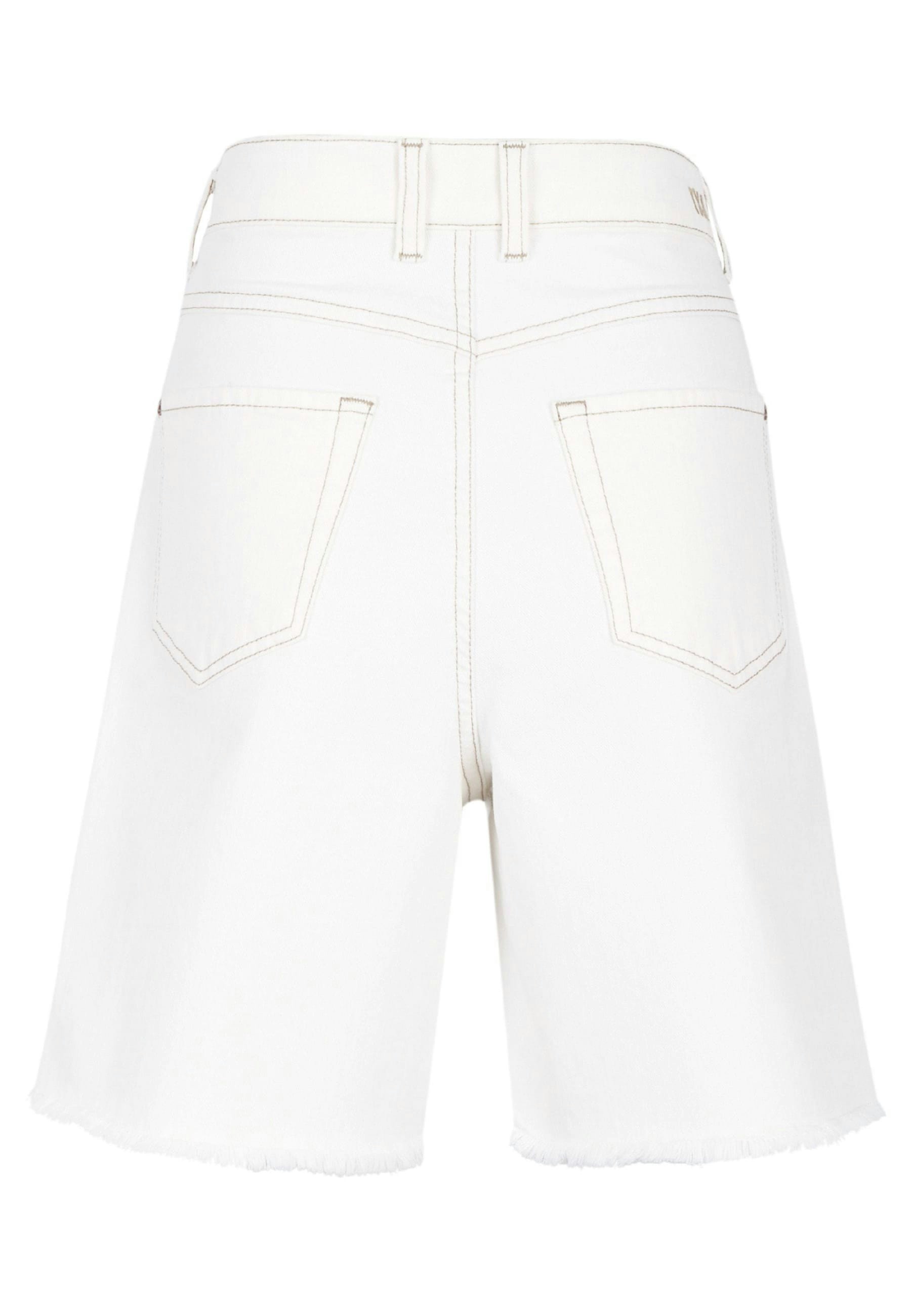 Jeansshorts Mila in unifarbenem Denim