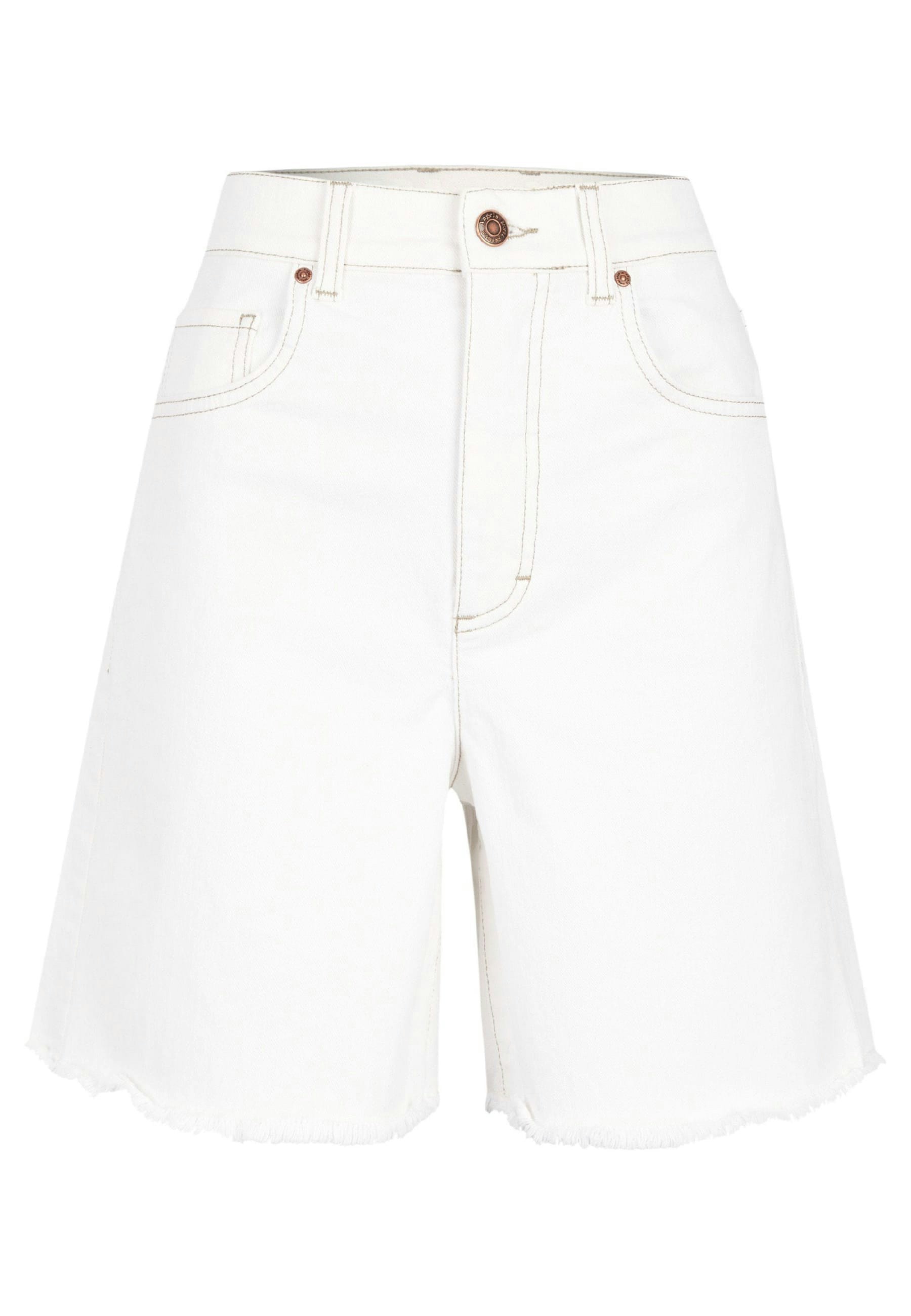 Jeansshorts Mila in unifarbenem Denim