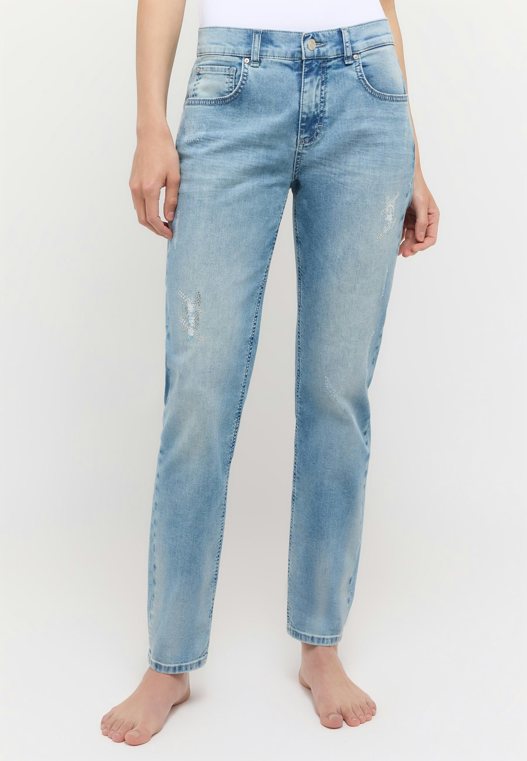 Jeans Boyfriend Diamond mit Strass
