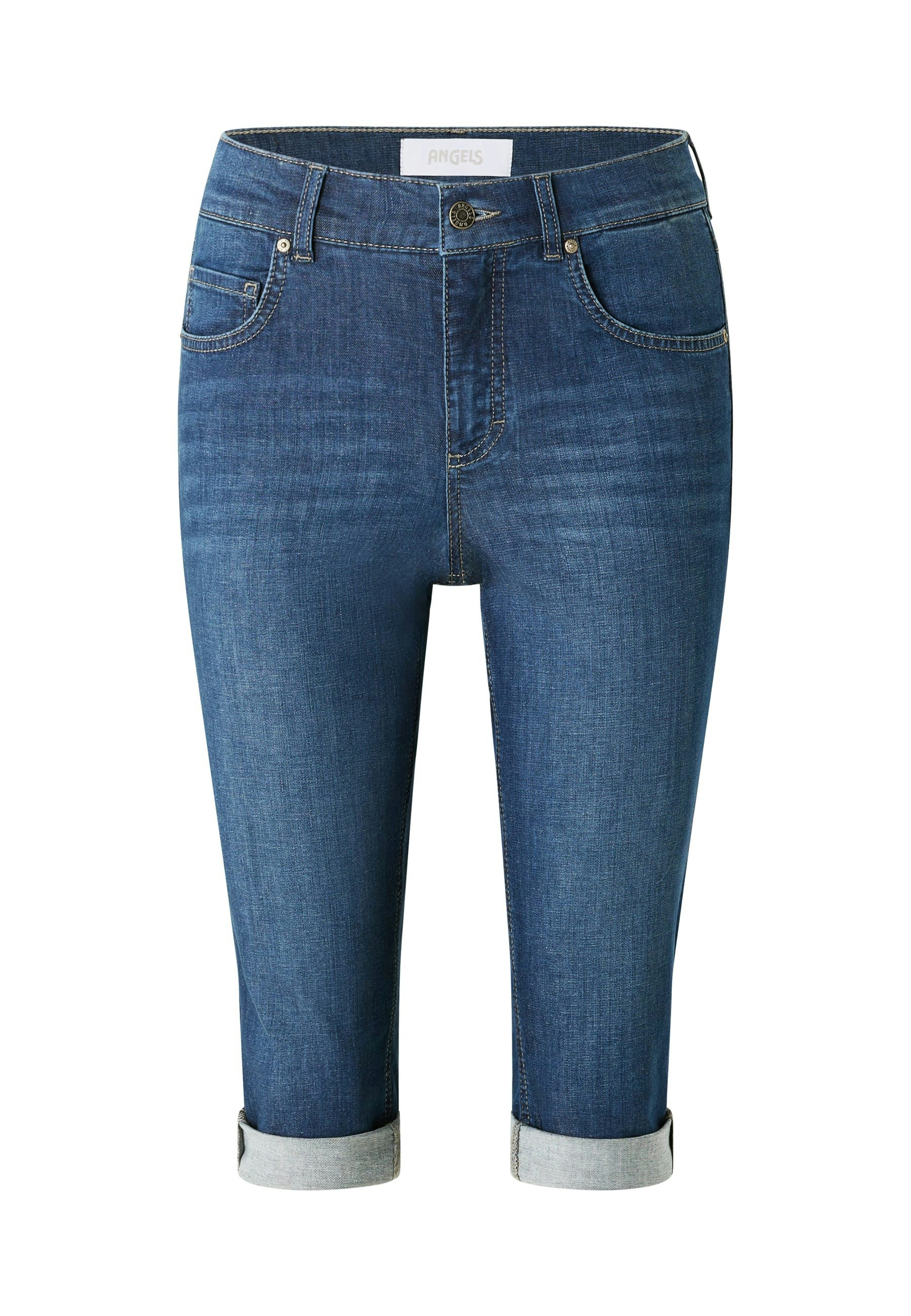 Jeans Capri TU mit Used-Look