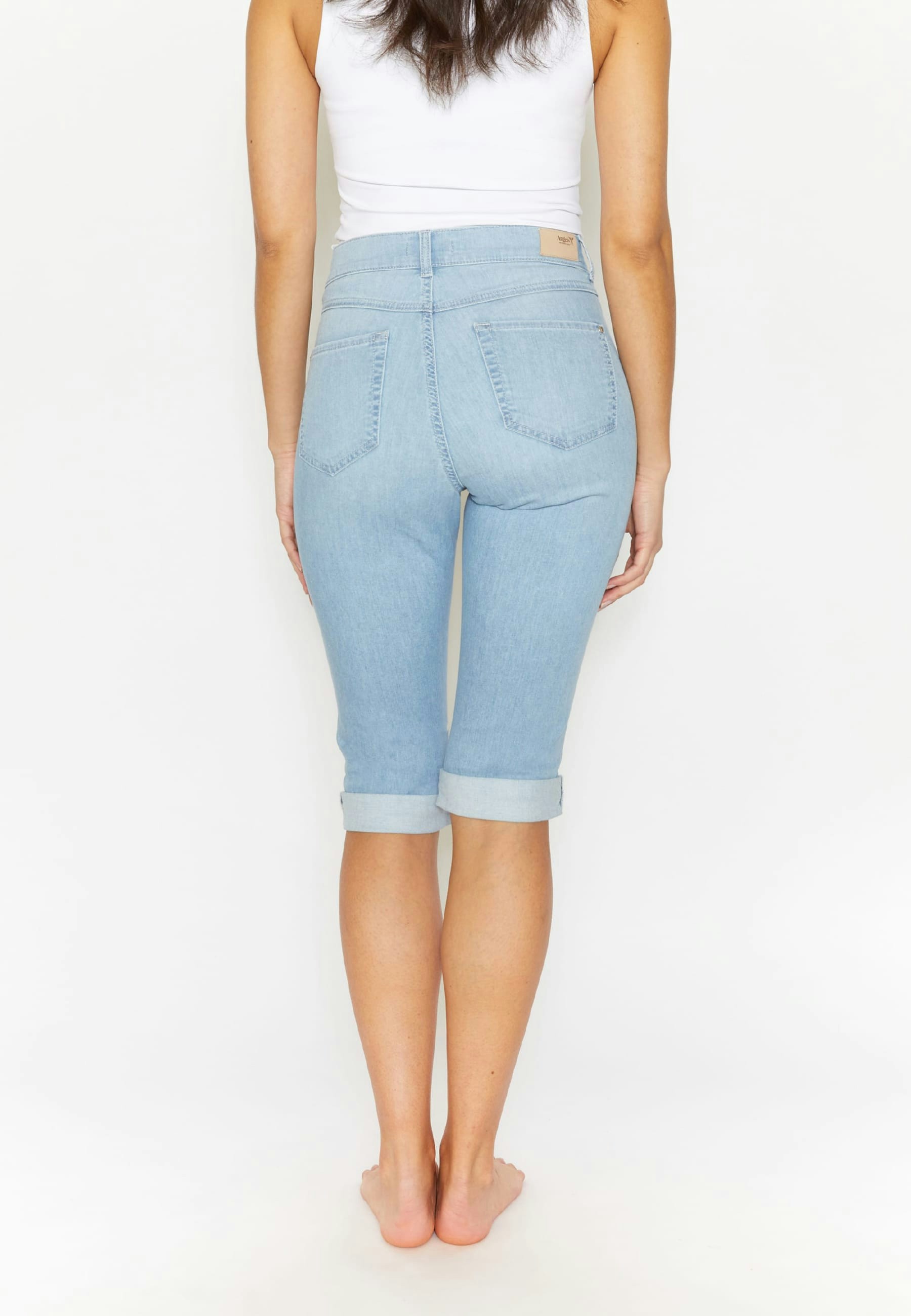 Jeans Capri TU with distressed look