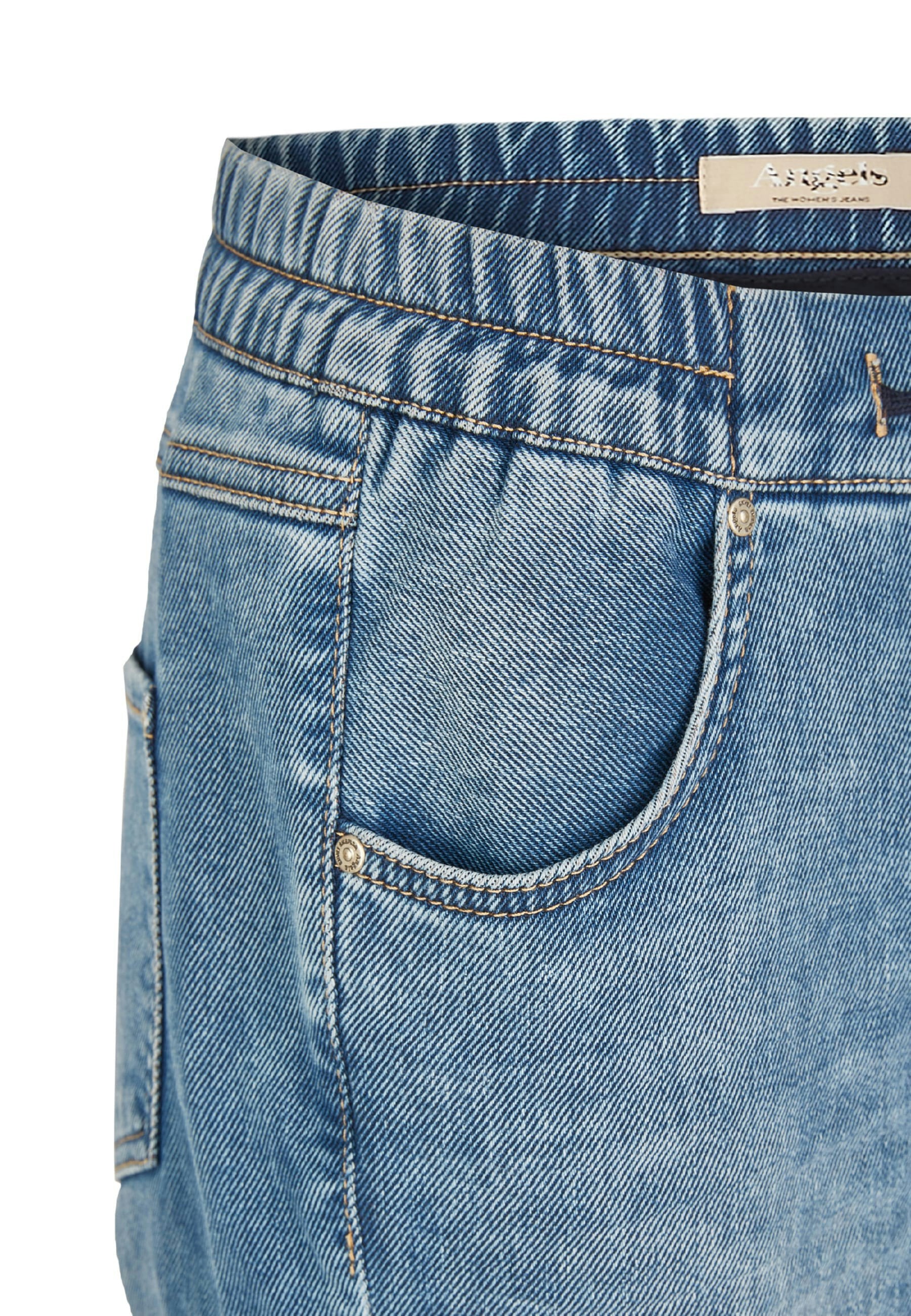 Elastic waistband jeans Louisa Active with drawstring