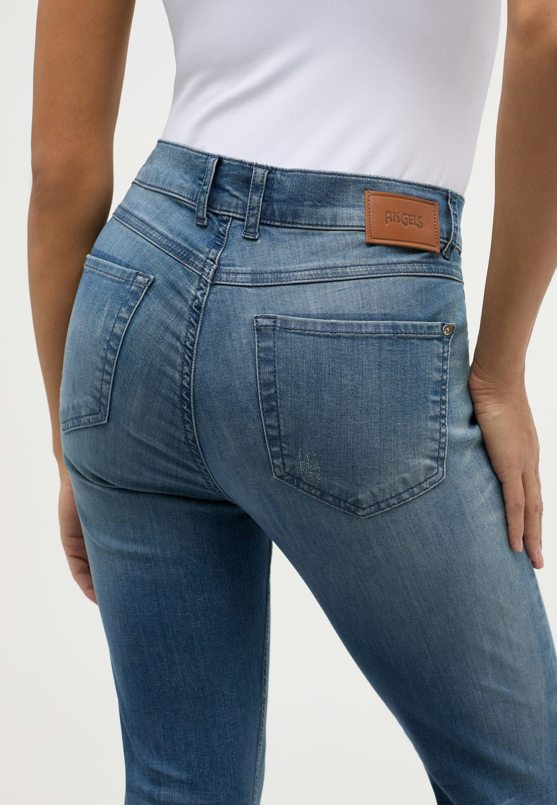 Jeans Skinny Ankle Zip Fringe