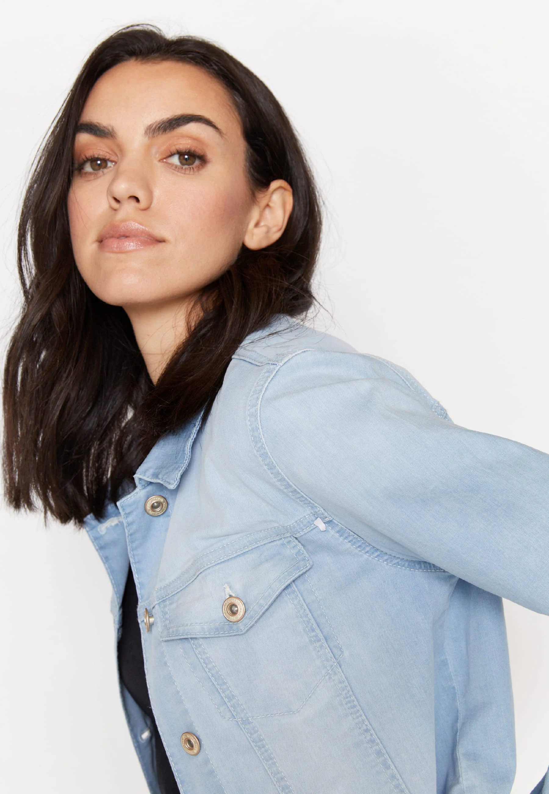 Jeansjacke im Used-Look