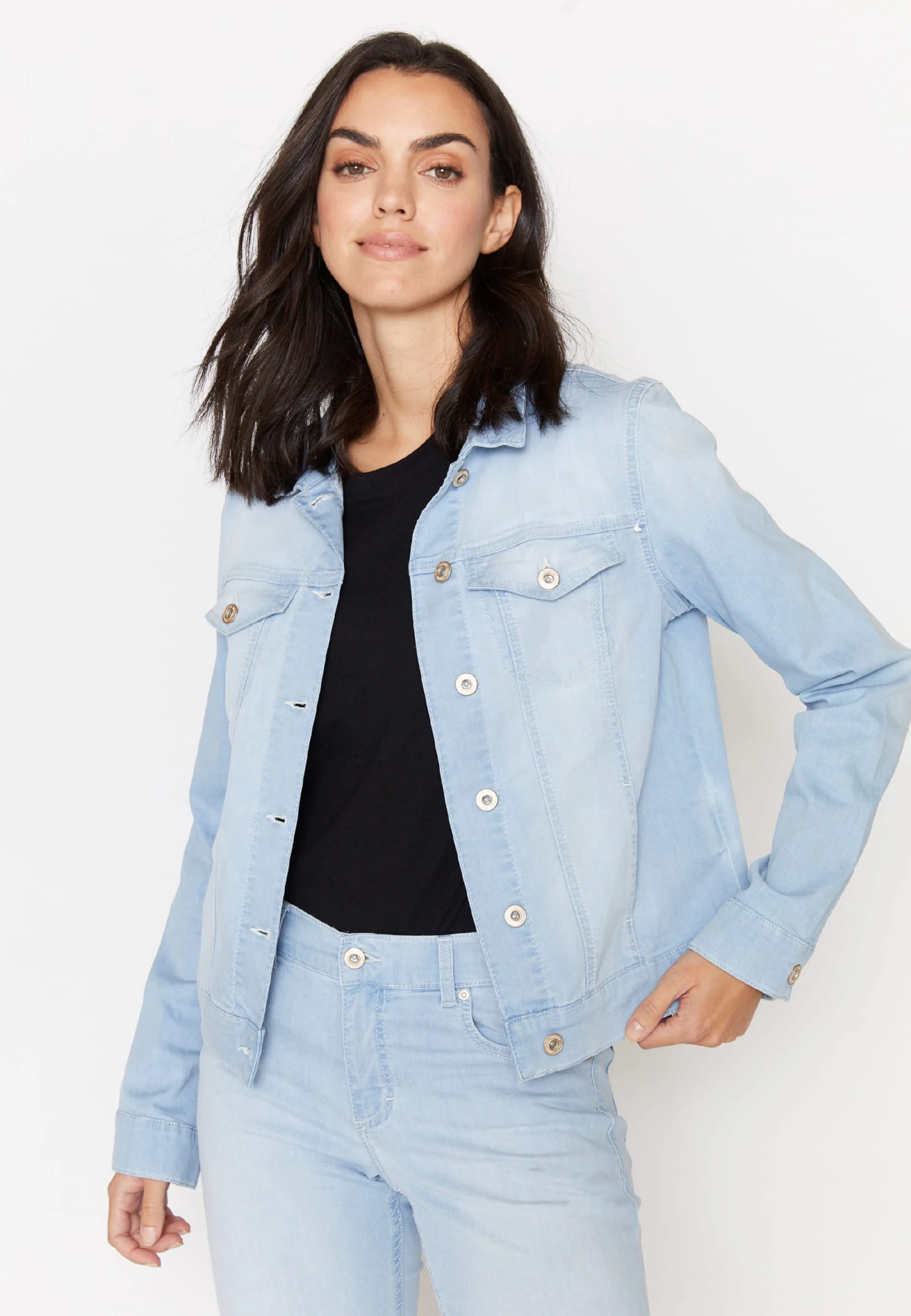 Jeansjacke im Used-Look